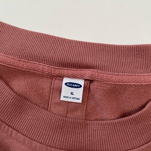 Old Navy Loose French Terry Tie Open Back Sweatshirt Cutout Women’s XL - Picture 9 of 12